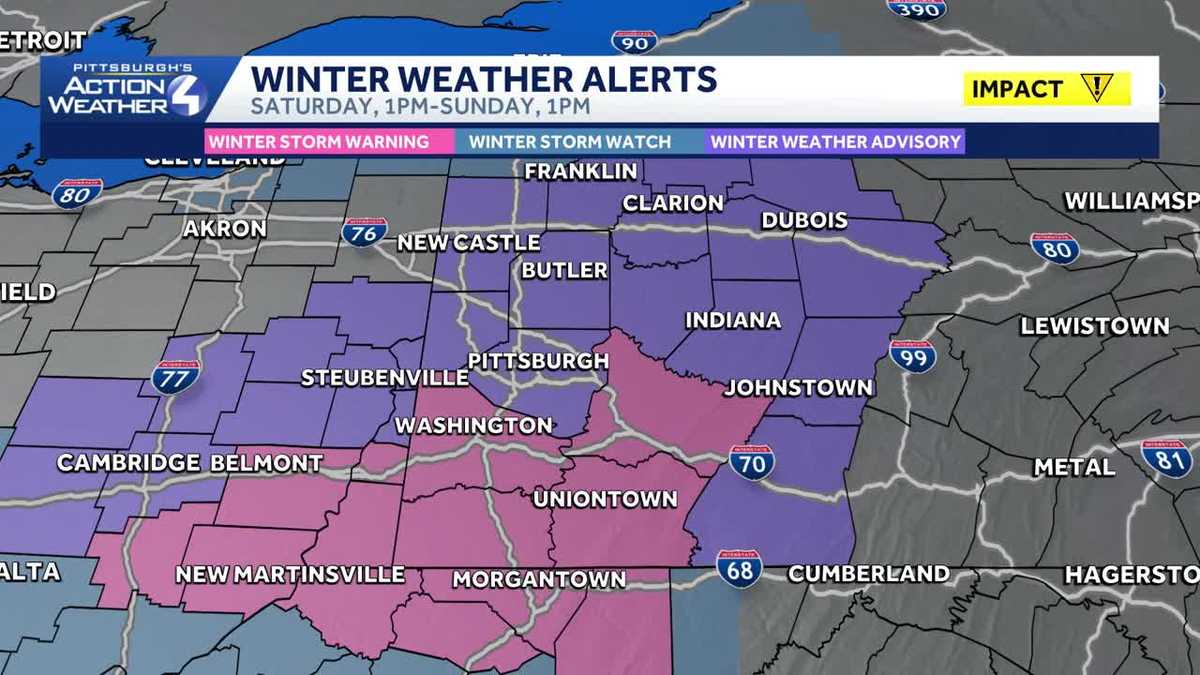 Storm will bring more snow to western Pennsylvania on Saturday