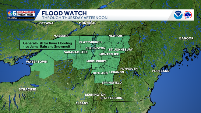 Periods of rain expected Wednesday, flood risk continues through Thursday