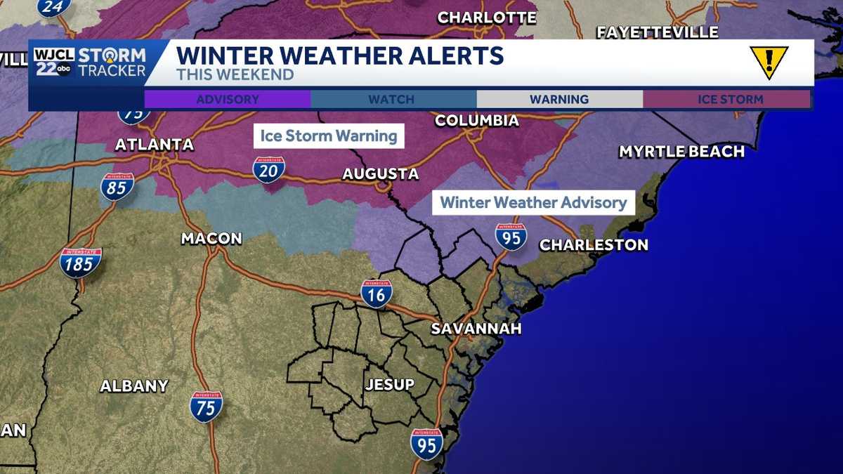 Winter storm this weekend for the Southeast...cold blast for Coastal Georgia, Lowcountry next week