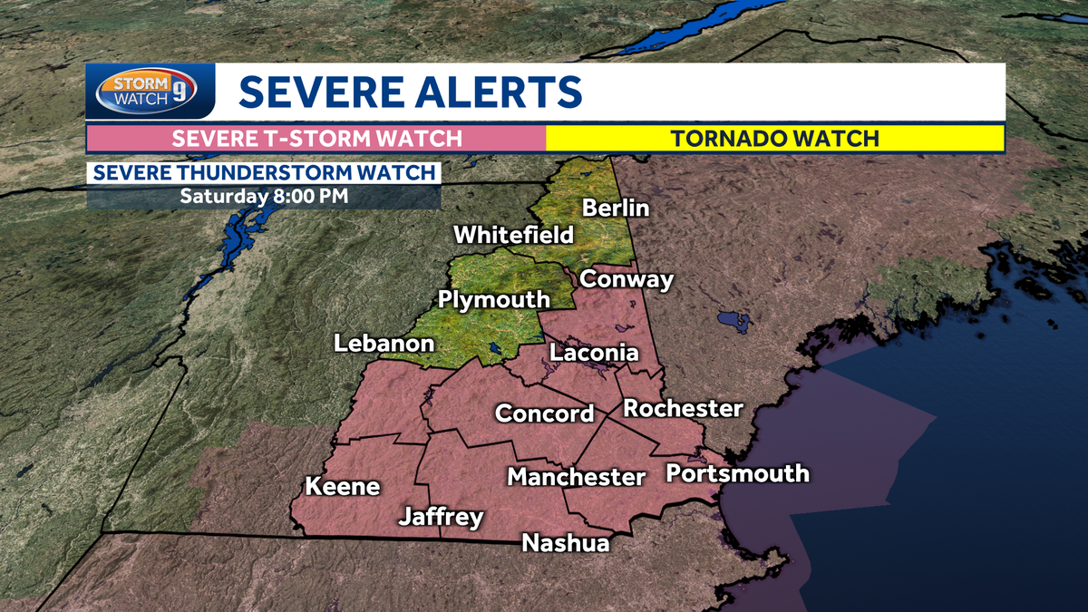 Severe thunderstorm watch issued for parts of southern New Hampshire