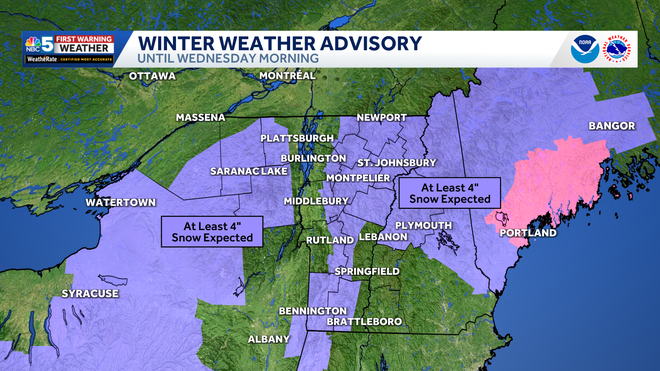 Winter alerts in effect for Vermont, New York as snow continues into ...