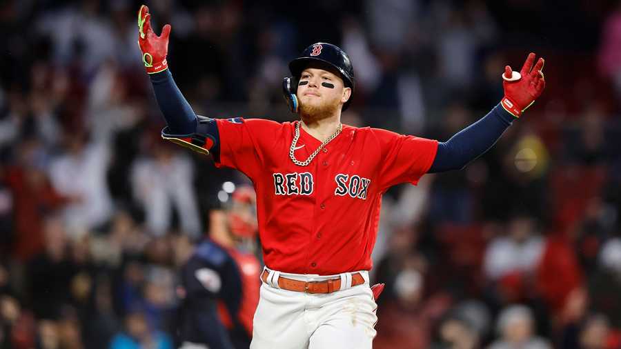 Red Sox rally late to beat Guardians, end skid