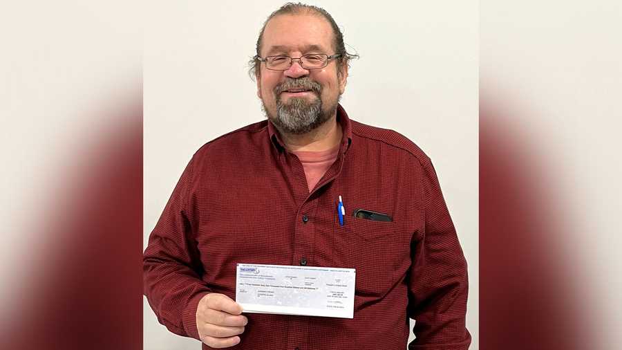 Alexander McLeish, of Attleboro, Massachusetts, won $1 million on a scratch ticket he received as a gift for a friend after he underwent open heart surgery in November 2021.