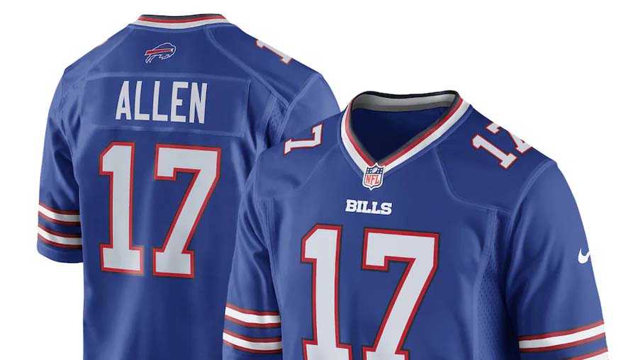 Nike Men's Buffalo Bills Josh Allen Game Jersey, White, Size: XL
