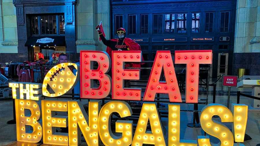 Kansas City Union Station AlphaLit sign AFC championship game