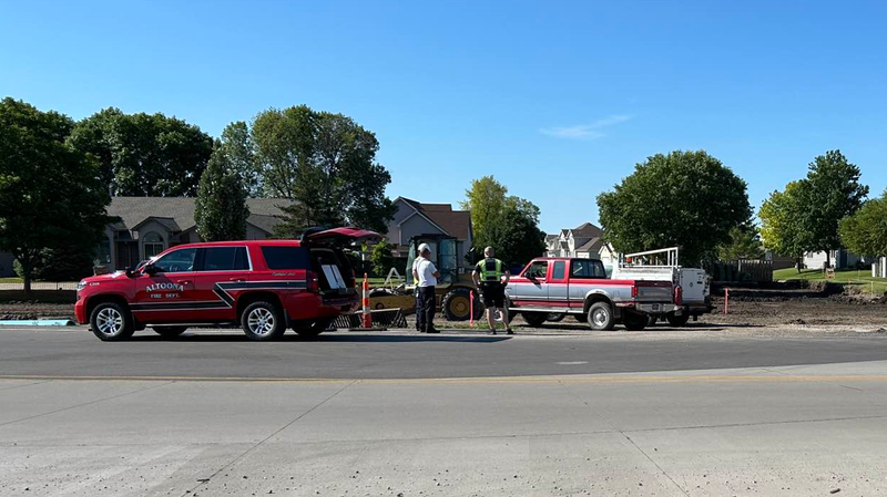 Altoona townhomes evacuated after construction crew hits gas line