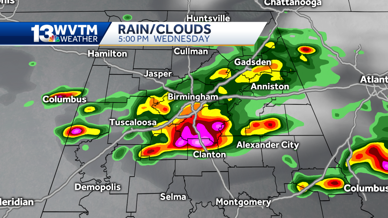 Scattered Severe Storms For Central Alabama This Afternoon