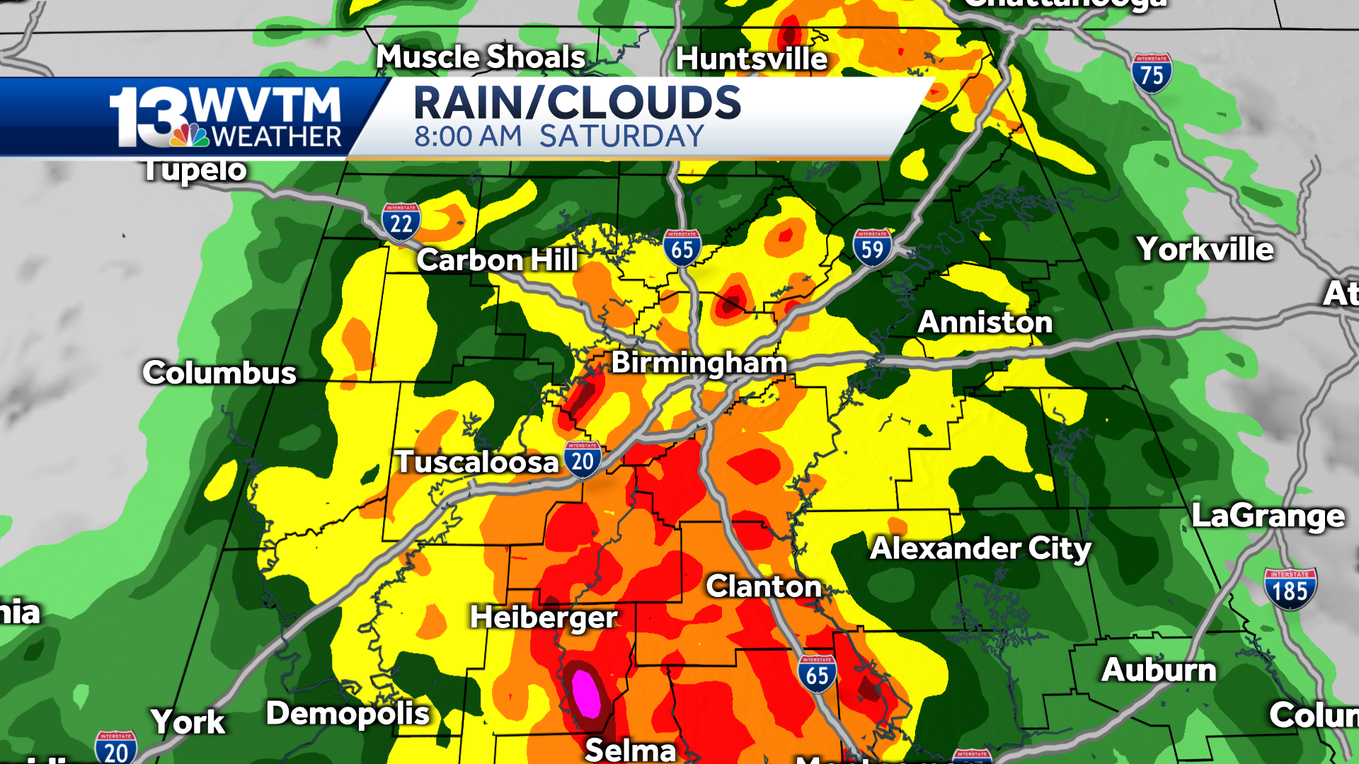 Weather Graphics For Central Alabama This Weekend