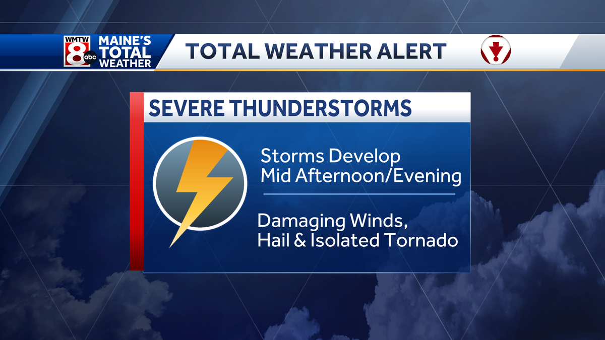 Maine could see severe storms Thursday with threat of damaging winds