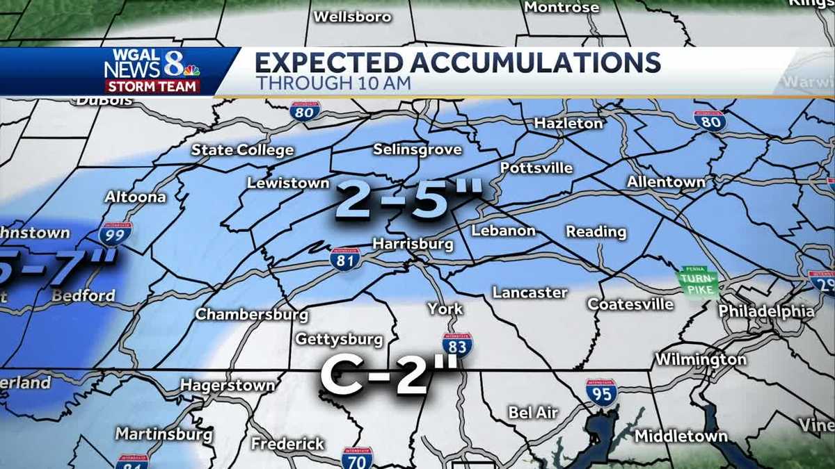 Coating to 5" of snow expected this morning