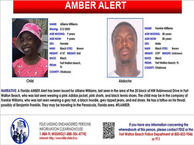 Amber Alert Canceled Missing 9 Year Old Florida Girl Safe - amber alert roblox