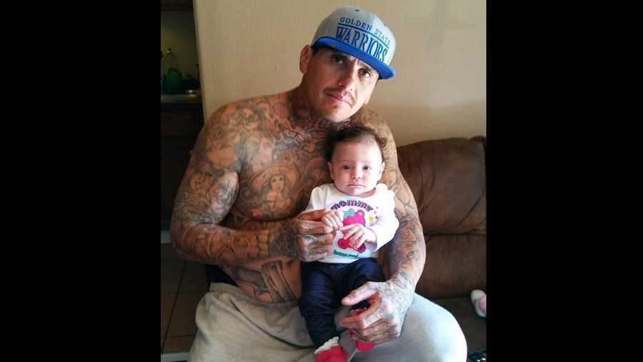 Baby, Madilyn Wallin, and her father, Michael Wallin