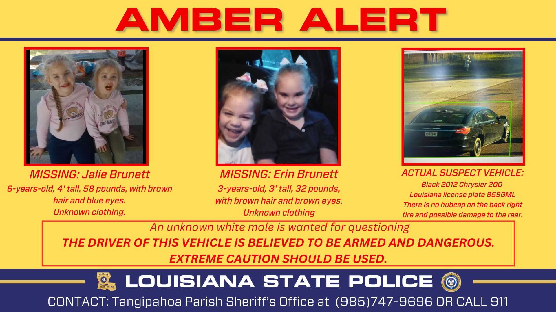 Louisiana Amber Alert ends with mother, 1 child dead - Vimarsana News