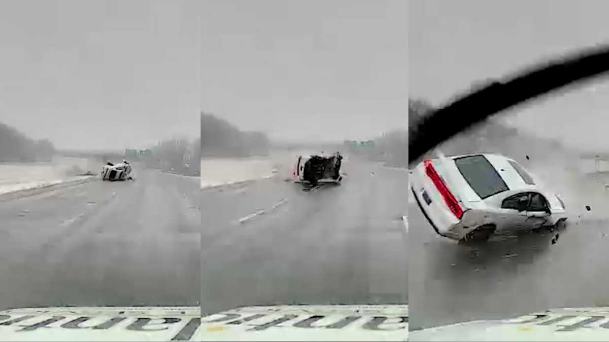WATCH: Ambulance narrowly avoids crash with car on highway