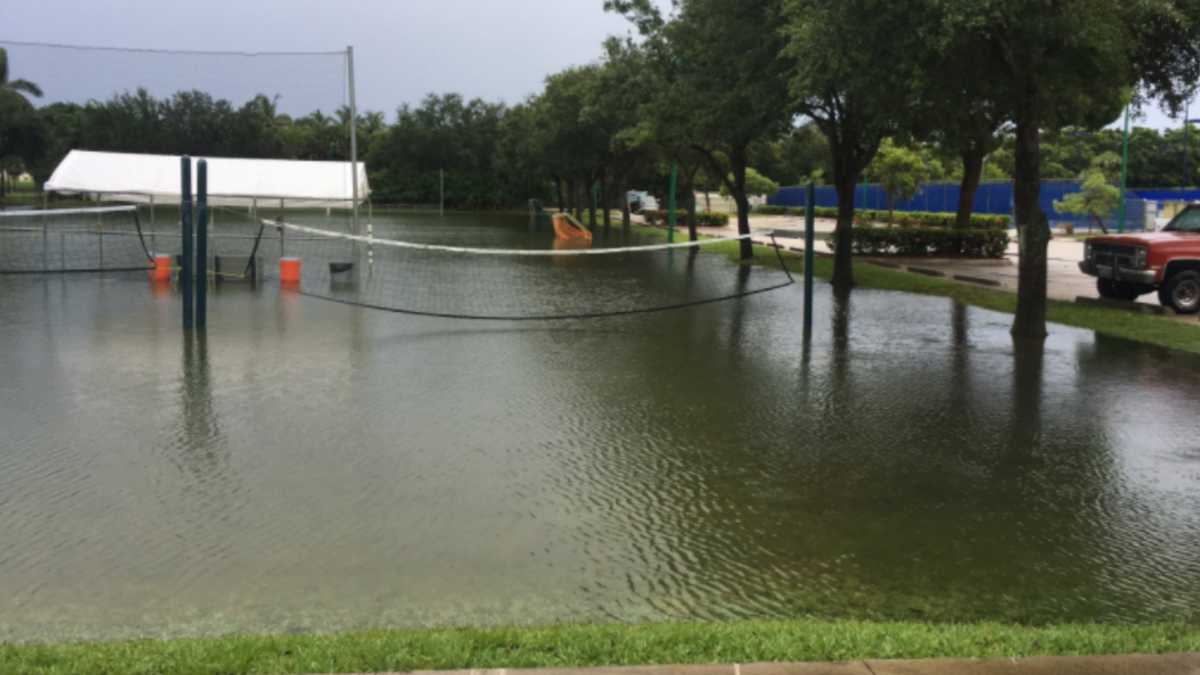 Major flooding at American Heritage School in Delray Beach