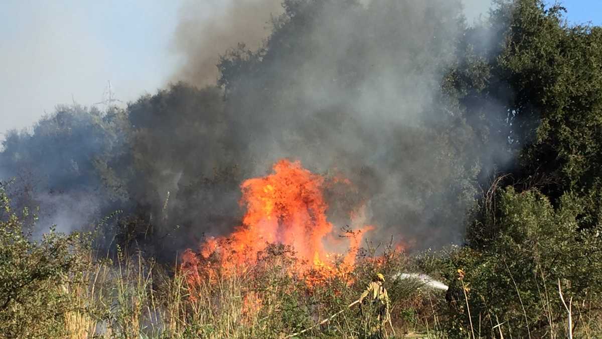 Crews battle grass fire along American River Parkway