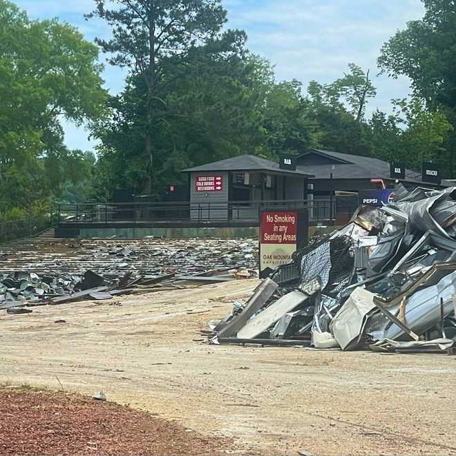 demolition at oak mountain amphitheatre