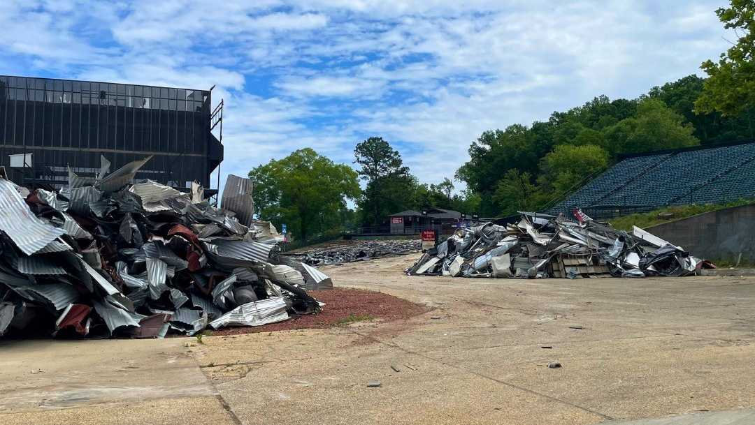 Demolition work underway at former Oak Mountain Amphitheatre Demolition work underway at former Oak Mountain Amphitheatre