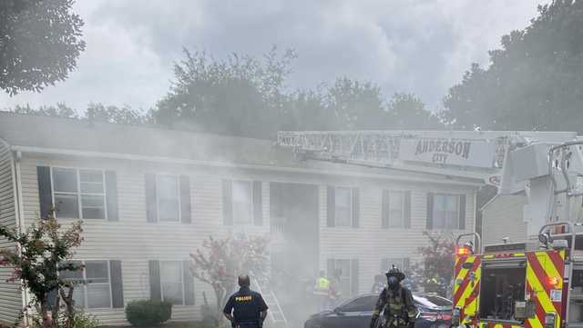 Fire burns at Upstate apartment complex