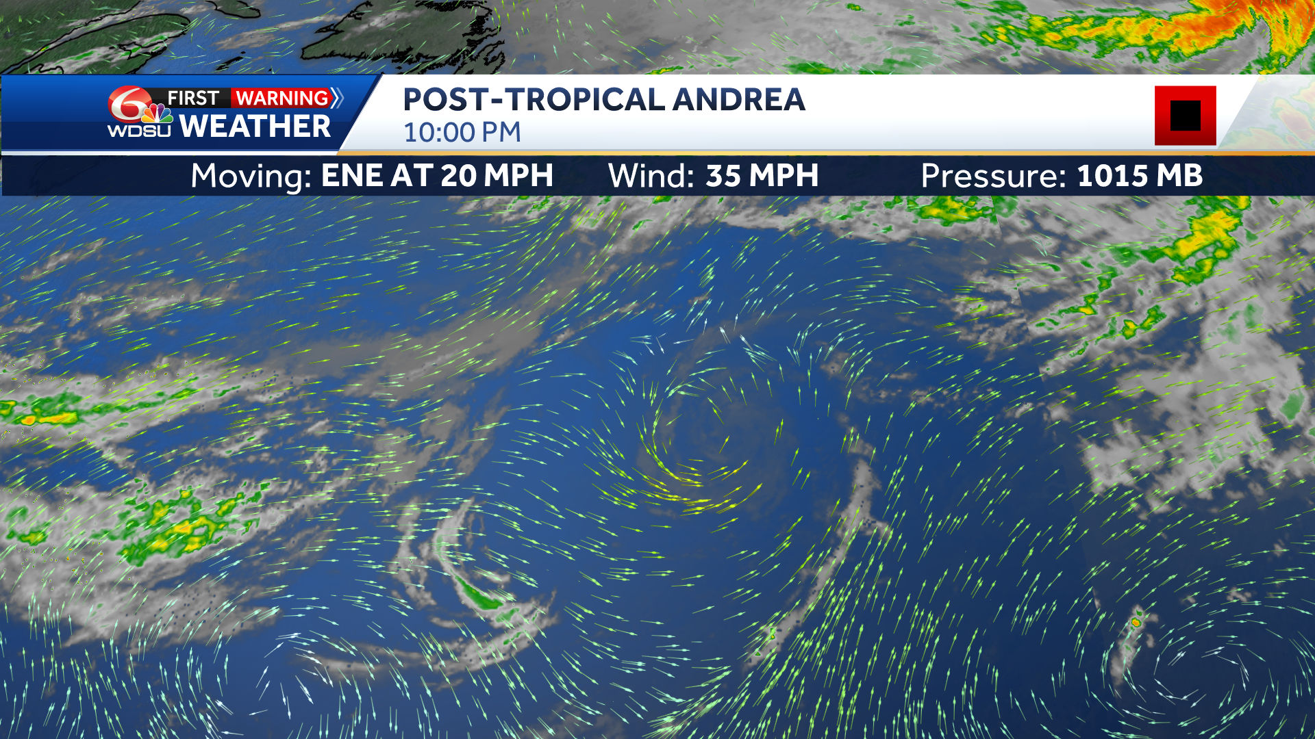 Tropical Storm Andrea remnant low dissipates Atlantic - WDSU