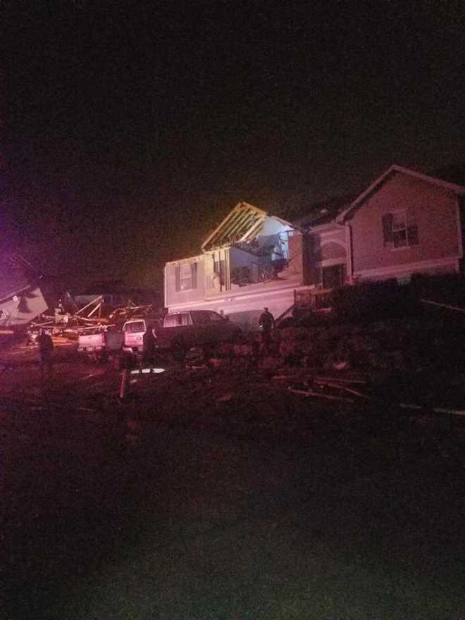 Several homes damaged in Oak Grove by possible tornado