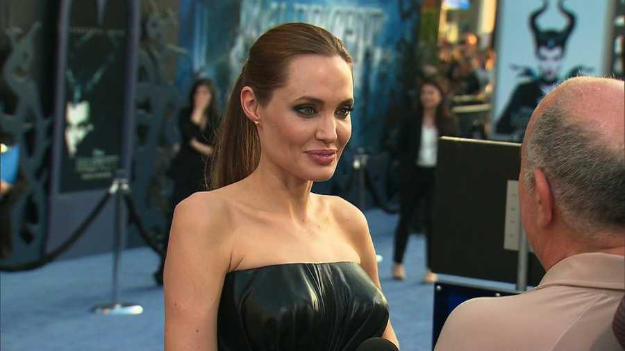 Actress Angelina Jolie appears at the premiere of "Maleficent" May 28, 2014.