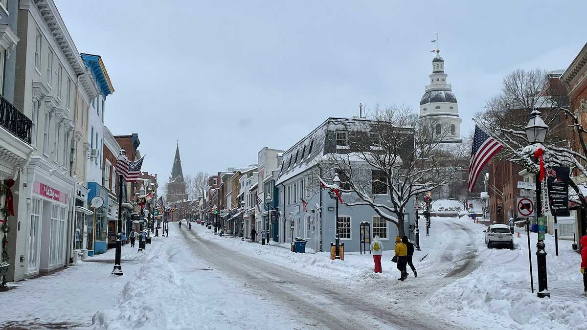 Maryland weather Heavy snow overnight into Monday