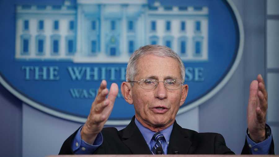 Director of the National Institute of Allergy and Infectious Diseases Anthony Fauci speaks during the daily briefing on the novel coronavirus, COVID-19, at the White House on March 24, 2020, in Washington, DC.