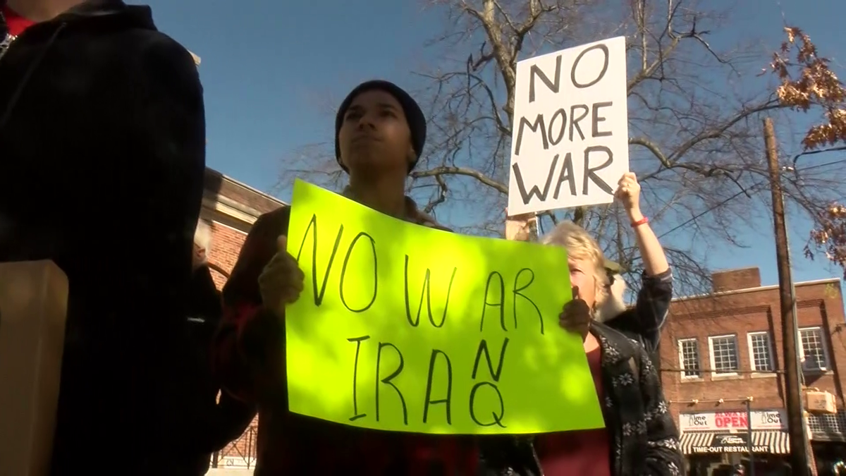 Anti War Protest Being Held In Cambridge