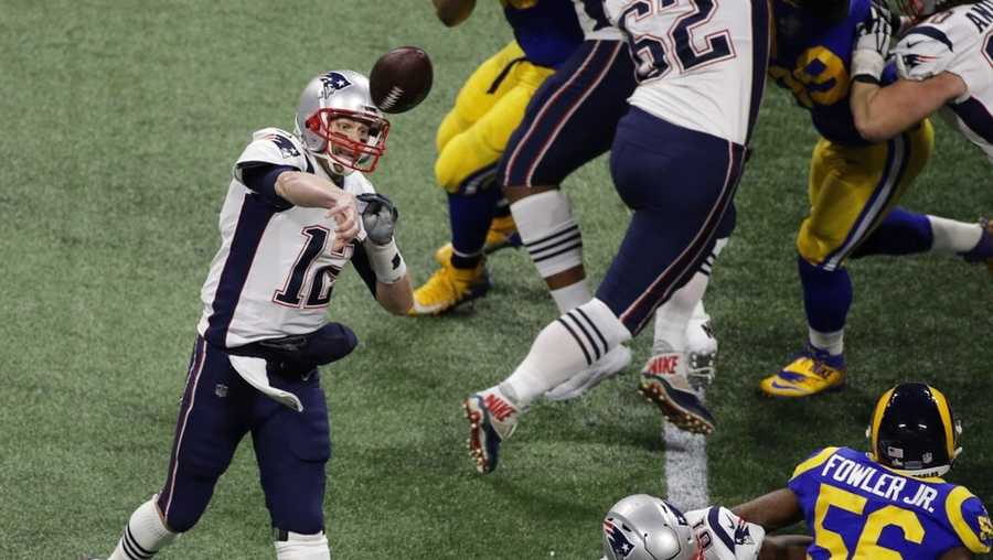 New England Patriots head coach Bill Belichick give a hug to linebacker  Kyle Van Noy (53) after the Patriots defeated the Los Angeles Rams 13-3 in Super  Bowl LIII at Mercedes-Benz Stadium