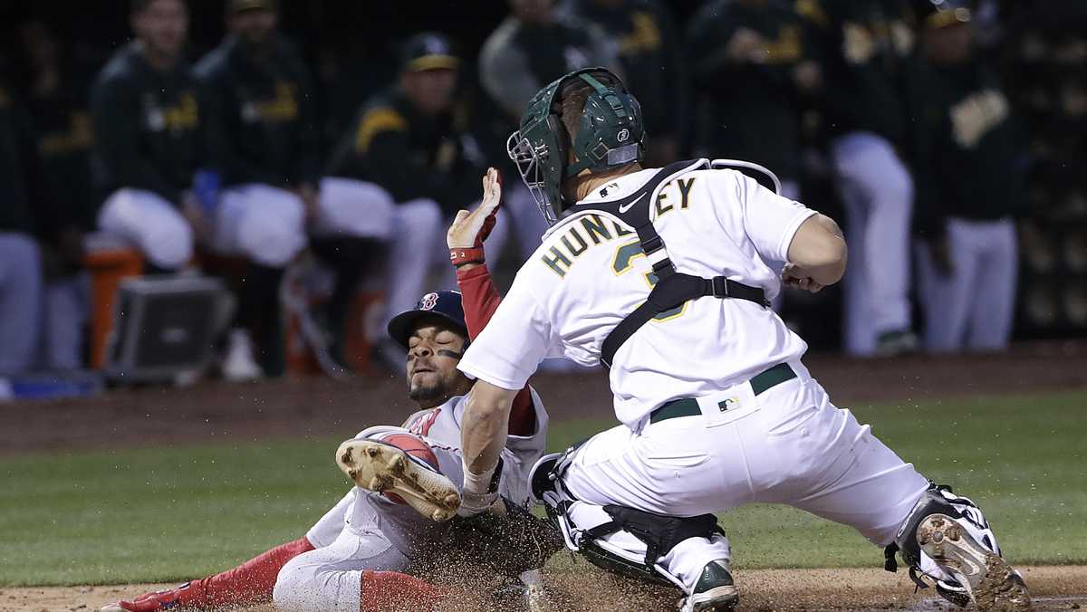Red Sox drop third straight game in series opener against Athletics