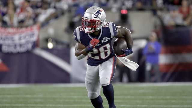 James White mentoring Patriots RBs despite injury speaks to his value