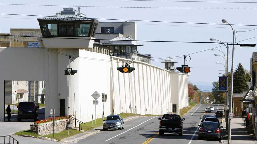 FILE - In this Oct. 6, 2011 photo, motorists travel by Clinton Correctional Facility in Dannemora, 