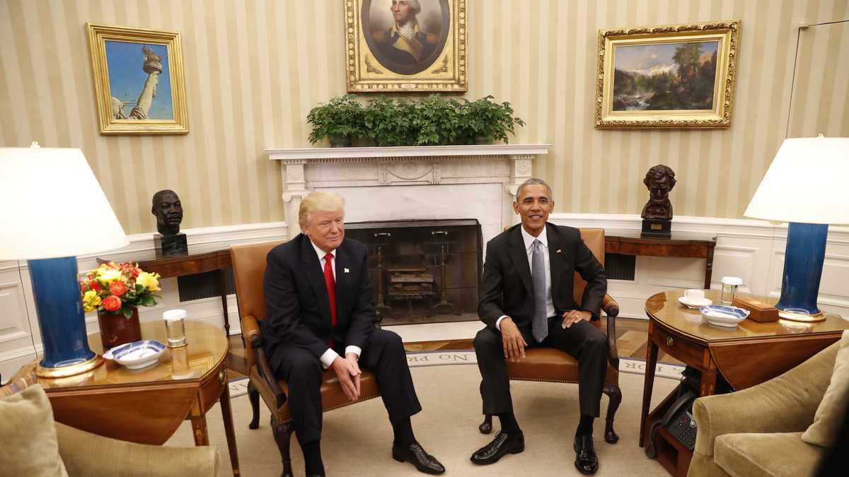President Obama welcomes President-elect Donald Trump to the White House