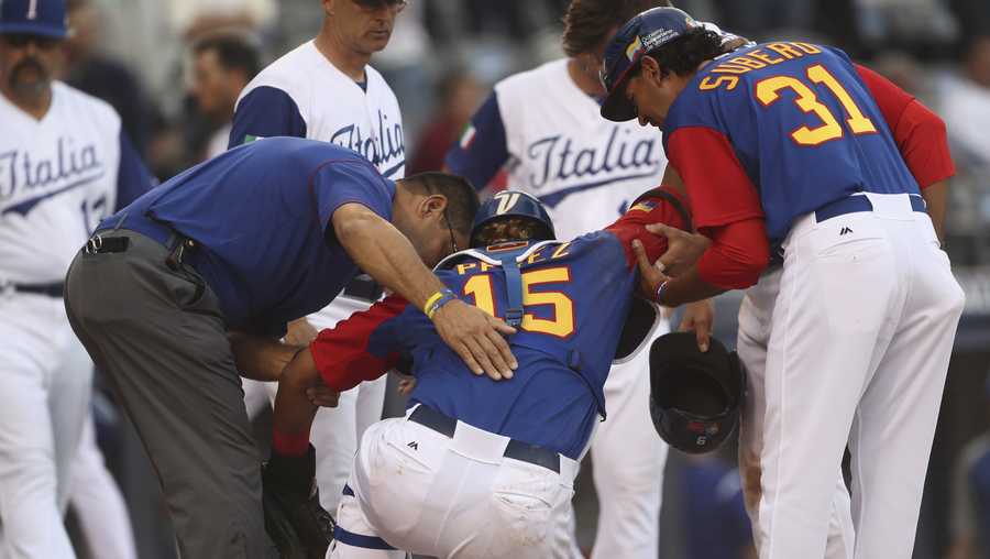 Venezuela's Salvador Perez injured by Royals backup Drew Butera
