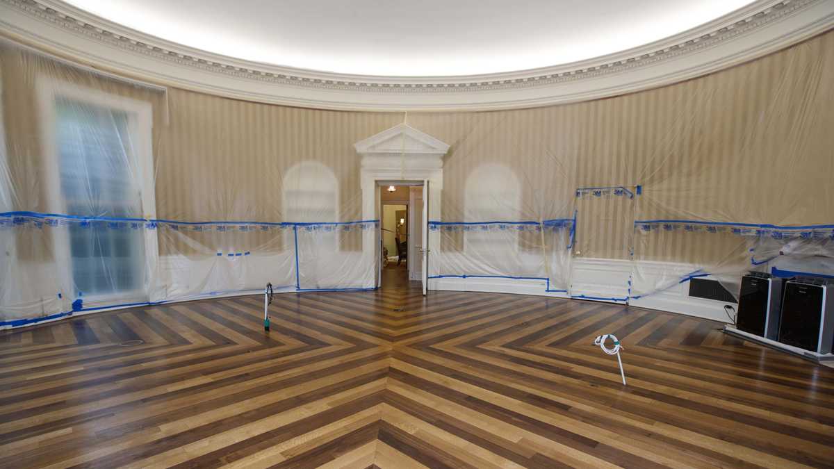 Photos of the renovation work at the White House