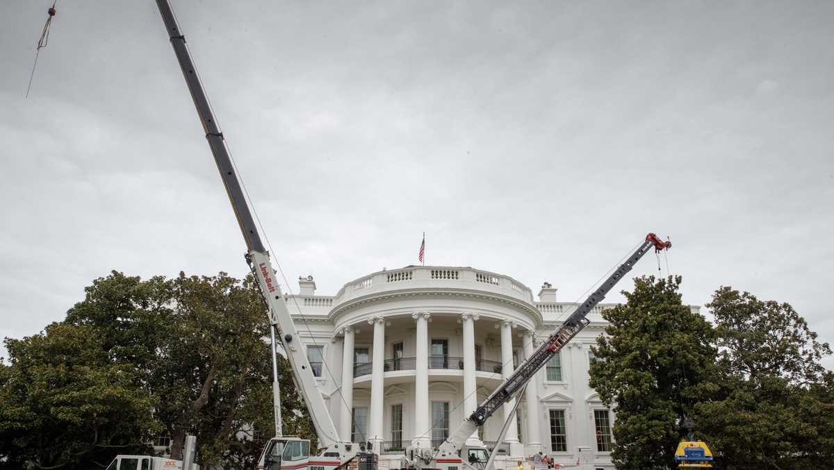Photos of the renovation work at the White House