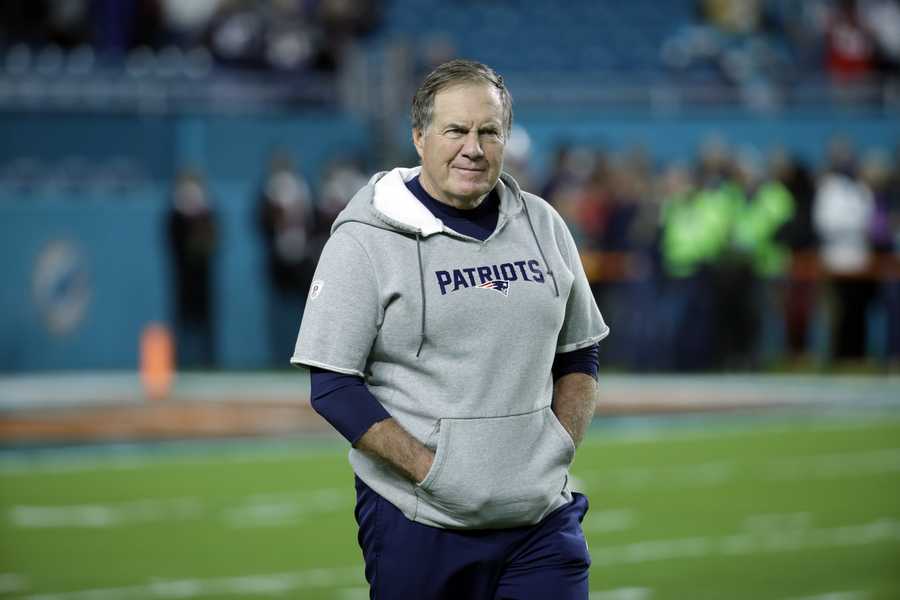 Bill Belichick's Hoodie & Sleeveless Sweatshirt Look