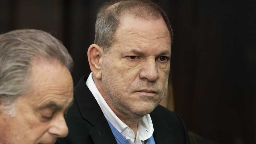Harvey Weinstein, right, stands with his attorney, Benjamin Brafman, during a court proceeding in New York on Friday, May 25, 2018.