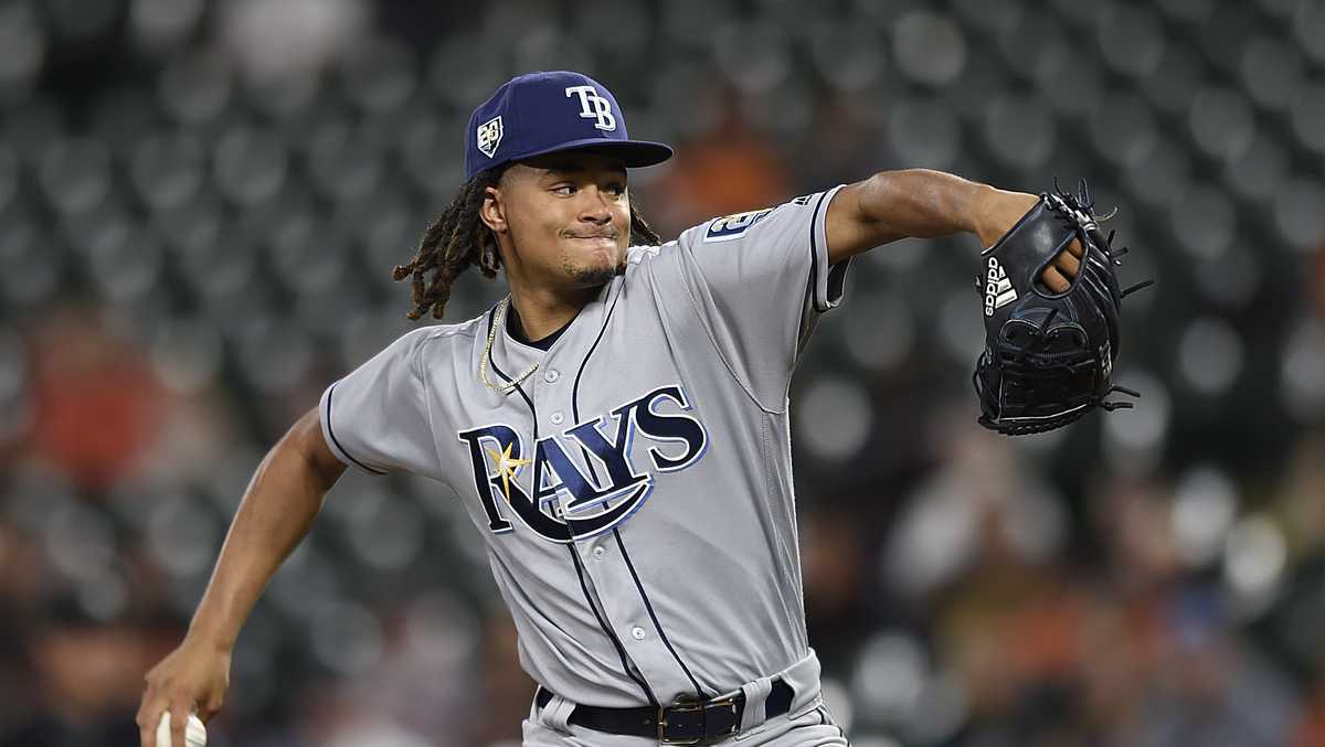 TAMPA BAY RAYS CHRIS ARCHER 2018 SPRING TRAINING JERSEY