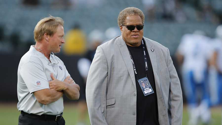 Al Davis, right, the head coach-general manager of the Oakland