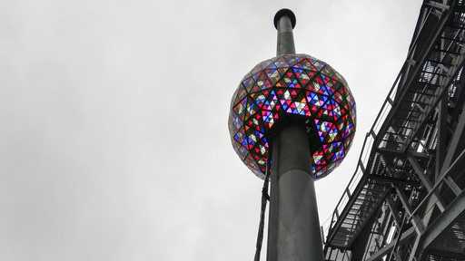 New Year's Eve ball at New York's Times Square photographed on Sunday, Dec. 30, 2018.