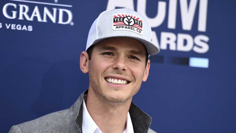 Granger Smith arrives at the 54th annual Academy of Country Music Awards at the MGM Grand Garden Arena on Sunday, April 7, 2019, in Las Vegas. (Photo by Jordan Strauss/Invision/AP)