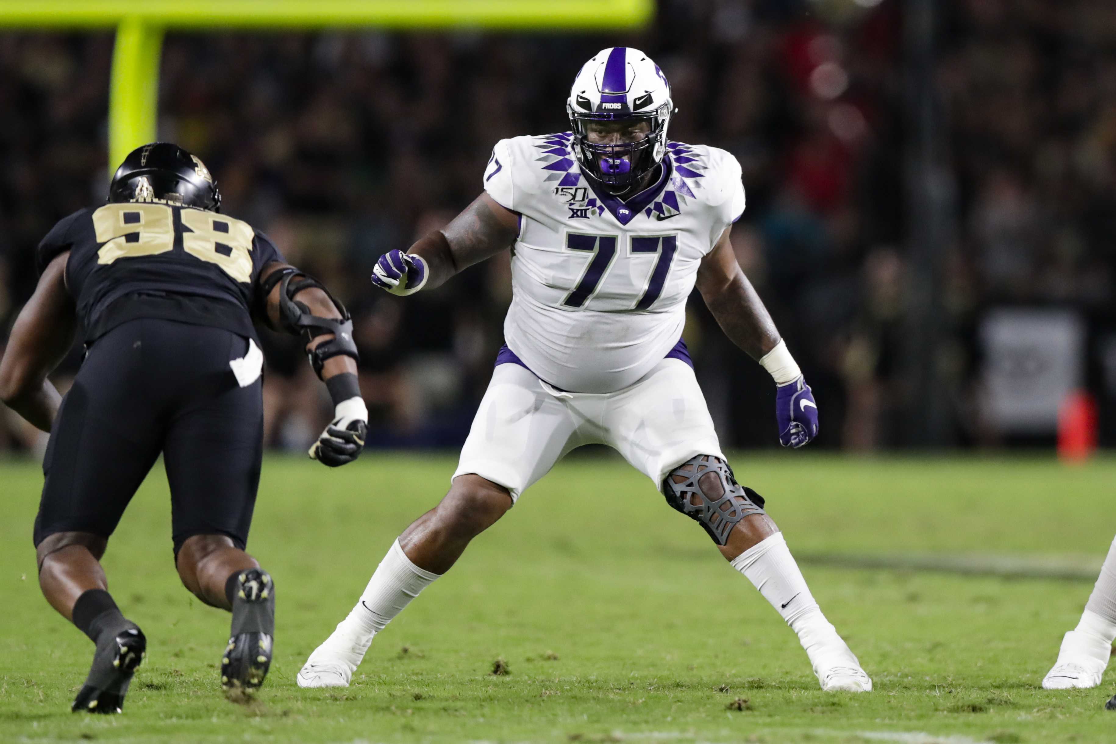 Mississippi State linebacker Willie Gay Jr. talks with Texans