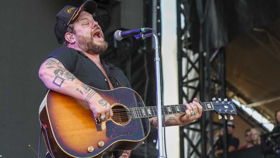 Nathaniel Rateliff of Nathaniel Rateliff and The Night Sweats performs at Pilgrimage Music and Cultural Festival at The Park at Harlinsdale on Sunday, Sept. 22, 2019, in Franklin, Tenn. (Photo by Al Wagner/Invision/AP)