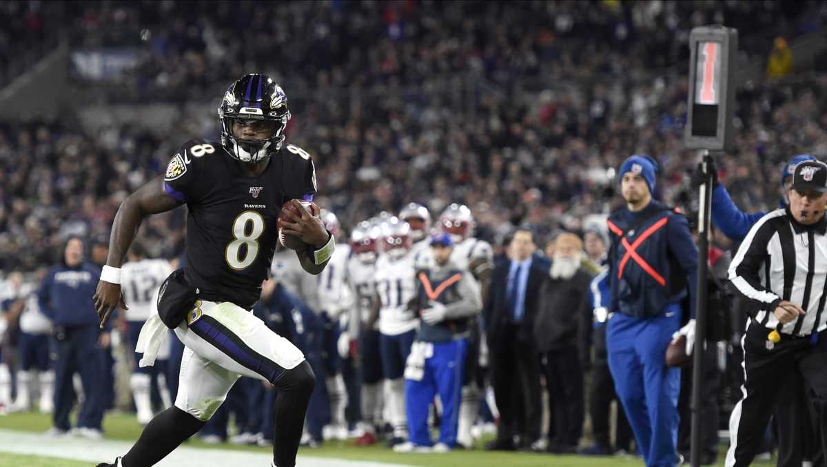 Unbeaten no more, Patriots fall to Jackson and Ravens 37-20