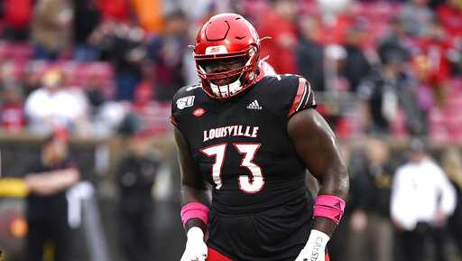 Offensive tackle Mekhi Becton from Louisville taken by NY Jets