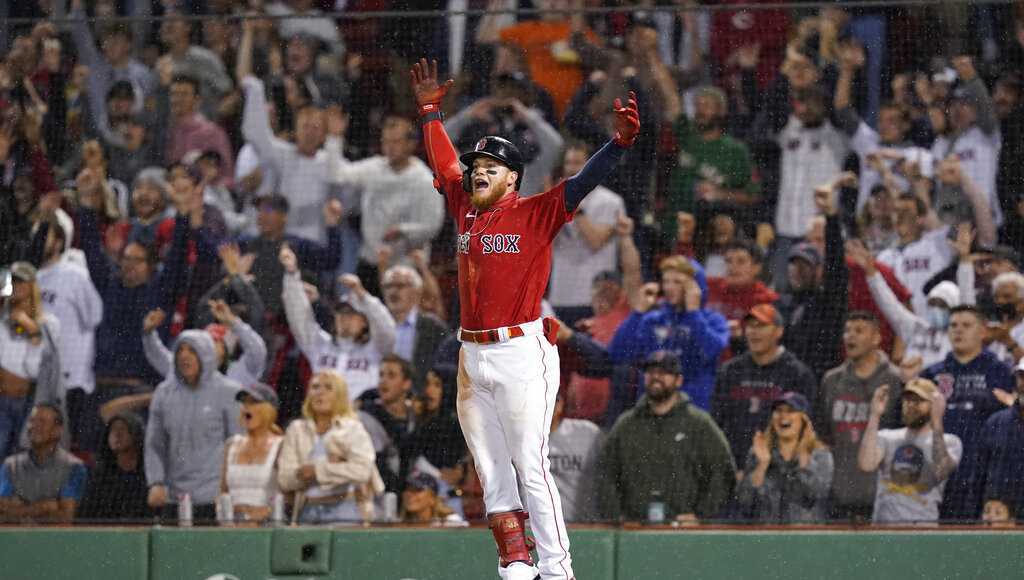 Alex Verdugo strokes three-run homer to send Red Sox past Marlins in  six-inning rain-soaked game - The Boston Globe