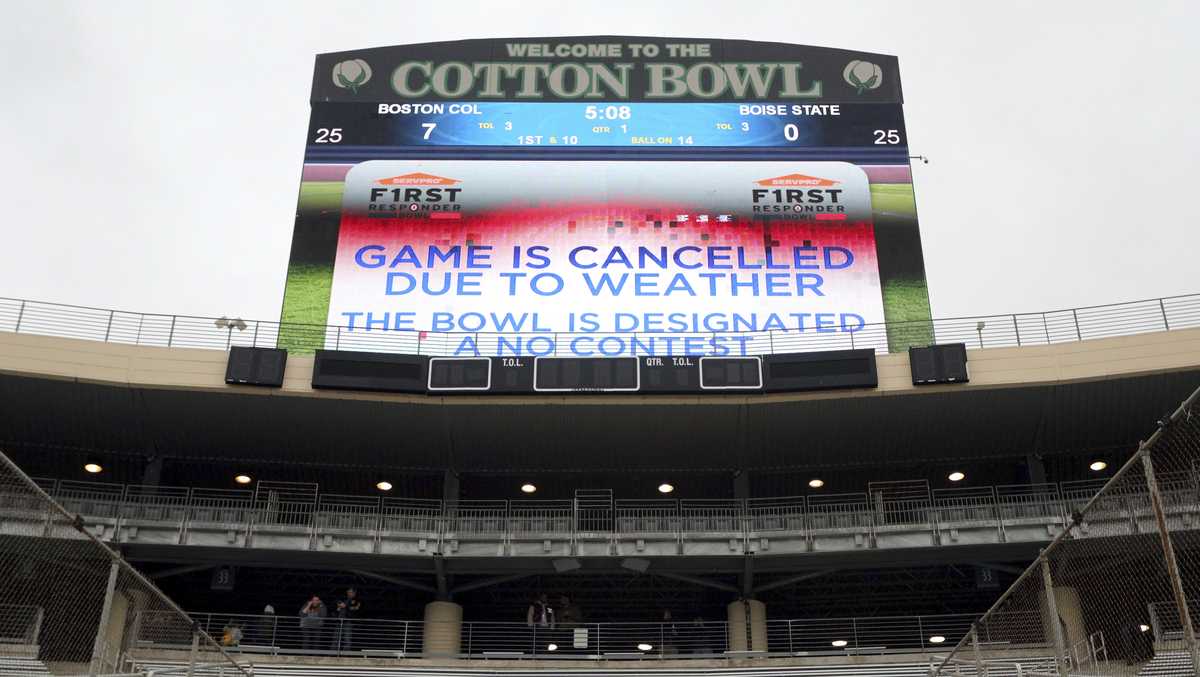 Boston College has bowl game canceled midway through 1st quarter