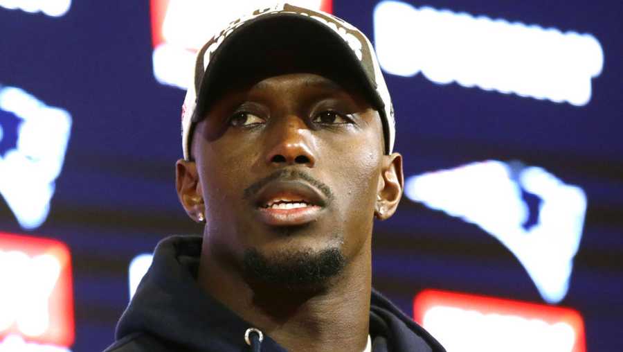 New England Patriots defensive back Devin McCourty speaks to the media following of an NFL football game against the Buffalo Bills, Sunday, Dec. 23, 2018, in Foxborough, Mass. (AP Photo/Elise Amendola)